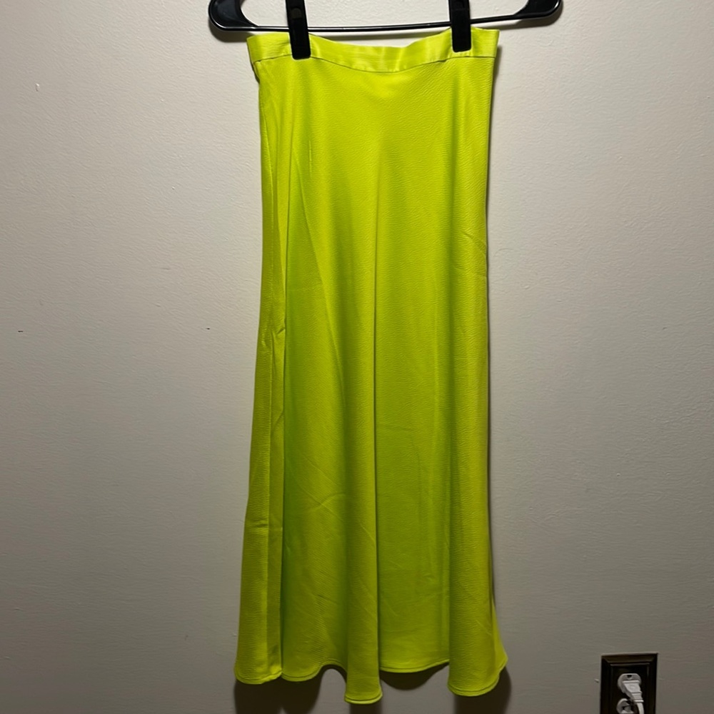 ASOS Slip Skirt in Lime Green